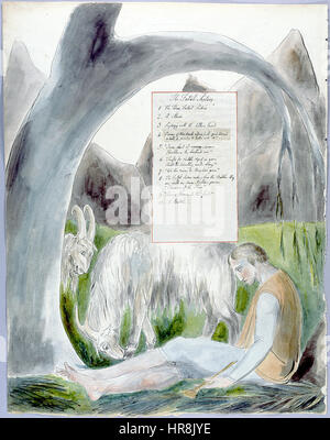 William Blake - Les poèmes de Thomas Gray, le barde 14 66 Design Banque D'Images