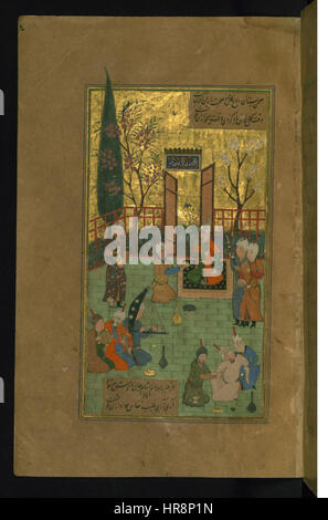 Zayn al-'Abidin Bin al-Rahman al-jami - réception en plein air - Walters W62824A - Page complète Banque D'Images