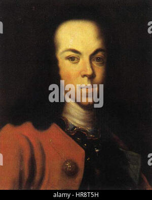 Ce portrait, créé par Molchanov d'après Tannauer, représente Tsarevich Alexeï, le fils du tsar Nicolas II de Russie. L'image reflète l'aspect formel et royal de la famille royale russe à la fin du XIXe siècle. Banque D'Images