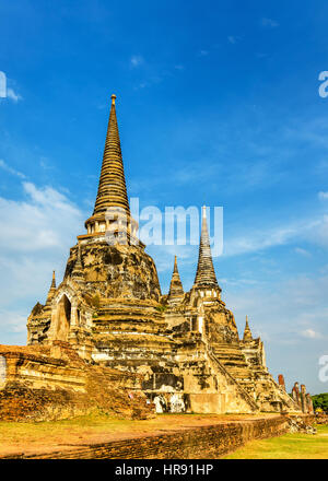 Wat Phra Si Sanphet temple dans le parc historique d'Ayutthaya - Thaïlande Banque D'Images