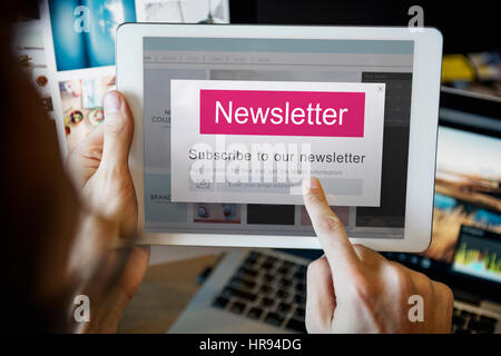 Inscrivez-vous nous inscrivez-Concept Newsletter Banque D'Images