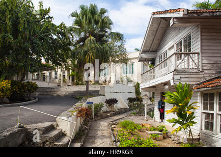 La Havane, Cuba - février 2,2017 : Finca Vigia où Ernest Hemingway a vécu de 1939 à 1960.De l'arrière de la véranda et une tour adjacente a Banque D'Images