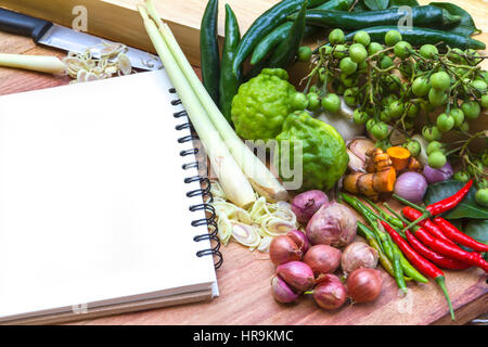 Cuisine Thaïe avec réserve et ingrédients Banque D'Images