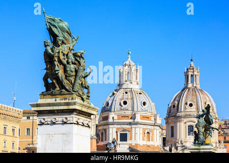 La Piazza Venezia, Rome, Italie Banque D'Images