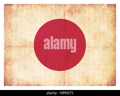 Drapeau national du Japon créé en grunge style Banque D'Images