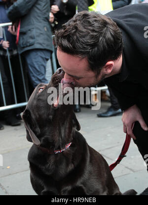 Anthony McPartlin arrive pour le Britain's Got Talent des auditions au London Palladium le 28 Jan 2017 Banque D'Images