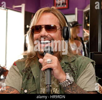 Vince Neil interview photo de O'Sheas Casino Parti 20e anniversaire à Las Vegas, Nevada le 1 août 2009. Banque D'Images