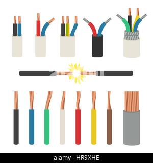 Câbles électriques. Illustration de Vecteur