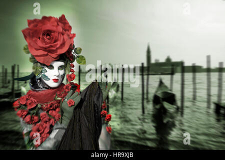 Les masques de carnaval vénitien, Venise Banque D'Images