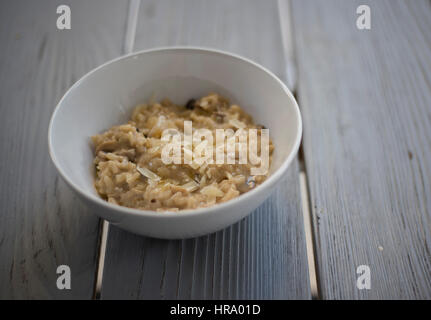 Risotto aux champignons et parmesan Banque D'Images