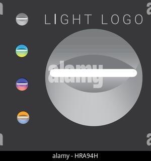 Logo abstrait illuminations industrial light couleurs et Niveaux de gris Illustration de Vecteur