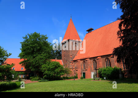 Cloître cloître Ebstorf, église, Ebstorf, Lüneburger Heide, Basse-Saxe, Allemagne, Europe Banque D'Images