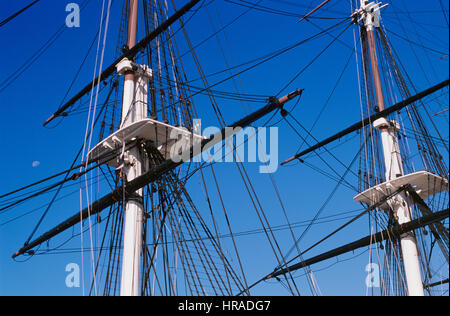 Réglage de l'USS Constitution, Boston, Massachusetts, États-Unis Banque D'Images