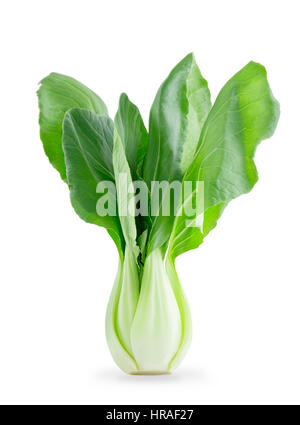 Fresh Bok choy légume libre isolé sur fond blanc. Banque D'Images