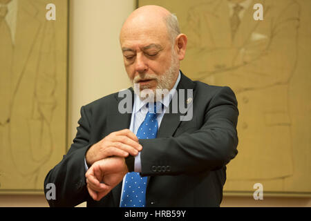 Madrid, Espagne. 06Th Mar, 2017. Procureur général de l'État, José Manuel Maza s'occupe le Parlement espagnol à Madrid, le mercredi, 01 mars 2017. Más Información Gtres Crédit : Comuniación sur ligne, S.L./Alamy Live News Banque D'Images