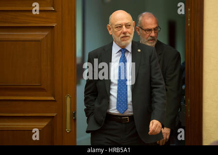 Madrid, Espagne. 06Th Mar, 2017. Procureur général de l'État, José Manuel Maza s'occupe le Parlement espagnol à Madrid, le mercredi, 01 mars 2017. Más Información Gtres Crédit : Comuniación sur ligne, S.L./Alamy Live News Banque D'Images