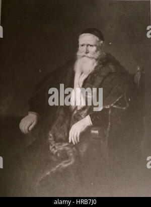Rembrandt - Portrait d'un vieil homme en fauteuil aan - collection Bridgewater Banque D'Images