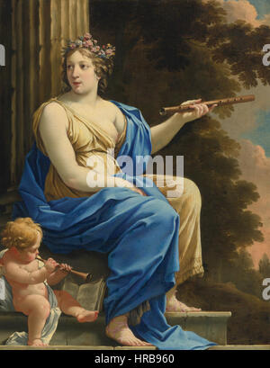 Simon Vouet - Euterpe, la Muse de la musique et de la poésie lyrique Banque D'Images