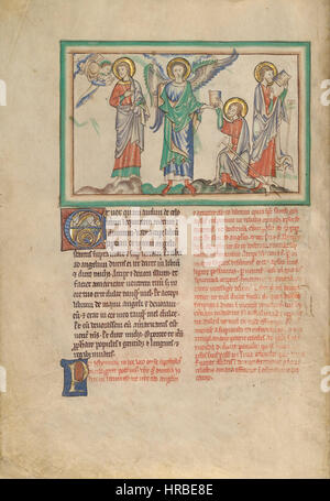 Saint John mange le livre reçu de l'Ange - Google Art Project Banque D'Images