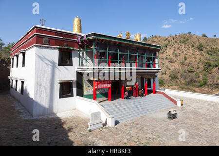 Wudangzhao monastère situé à environ 70km au nord-est de Baotou, en Mongolie intérieure, la Chine. Banque D'Images