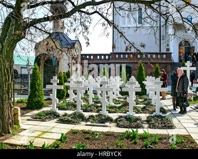 Hypothèse Saint Monastère, Russie - 5 Avril, 2012 : Monastère de la Dormition de Sainte, l'apparence du monastère et de la région à proximité. Banque D'Images