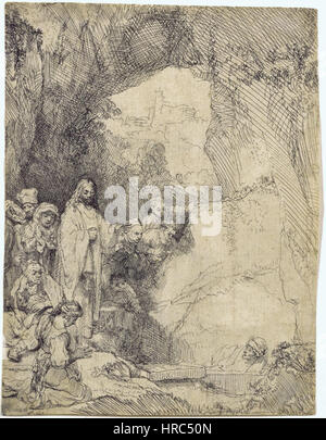 Rembrandt van Rijn - la résurrection de Lazare Banque D'Images