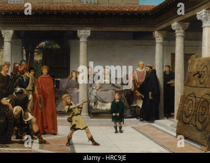 Sir Lawrence Alma-Tadema - Education des enfants de Clovis Banque D'Images