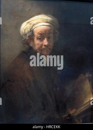 Rembrandt.Self-portrait comme l'apôtre Paul Banque D'Images