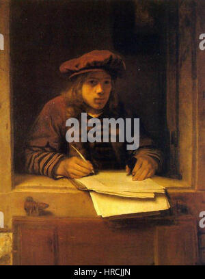Samuel van Hoogstraten - Autoportrait Banque D'Images
