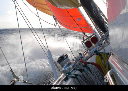 Ocean Racing Challenger Yacht, Golfe de Gascogne Banque D'Images