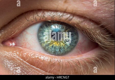 Un œil humain avec des couleurs différentes Banque D'Images