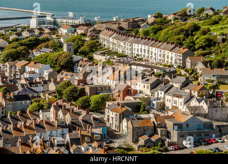 Ville Fortuneswell sur Île de Portland à la côte de la Manche, dans le comté de Dorset, Angleterre. Banque D'Images