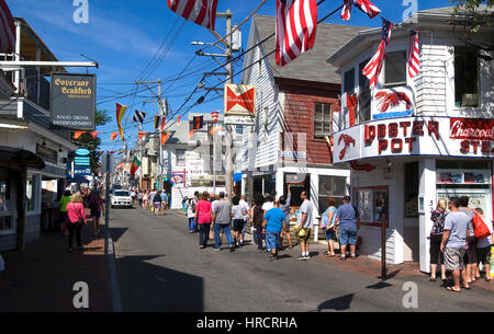 Le long de la rue Commerciale, Provincetown, Massachusetts à Cape Cod Banque D'Images