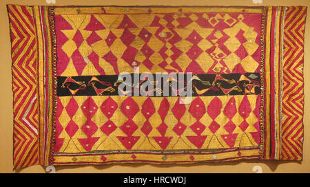 'Phulkari' (suite nuptiale châle), Punjab, début xxe siècle, le coton, la soie et la broderie, Honolulu Academy of Arts Banque D'Images