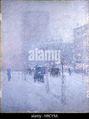 Frederick Childe Hassam - Fin de l'après-midi, à New York, l'hiver - Google Art Project Banque D'Images