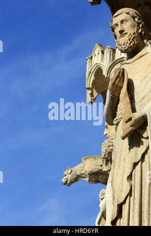 Prophète Aggée. Cathédrale Notre-Dame d'Amiens. Notre-Dame d'Amiens Cathédrale. Prophète Aggée. La Cathédrale d'Amiens. Prophète Aggée. Banque D'Images