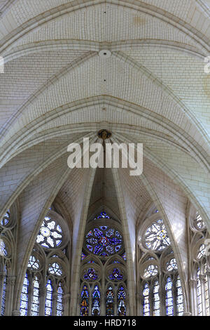 Fenêtres de l'abside. Nef. La Cathédrale d'Amiens. Bibliothèque nationale de l'abside. La nef. Cathédrale Notre-Dame d'Amiens. Notre-Dame d'Amiens Cathédrale. Banque D'Images