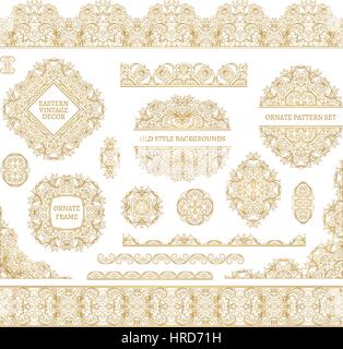 Big vector set de cadres d'art ornemental, des vignettes et des frontières Illustration de Vecteur