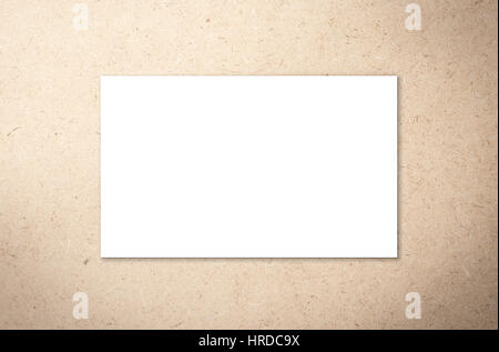 Carte nom blanc vide ou carte d'affaires Banque D'Images