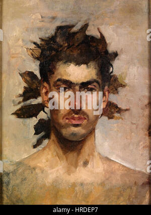 Ignacio Pinazo Camarlench Bacchus - portrait - Google Art Project Banque D'Images