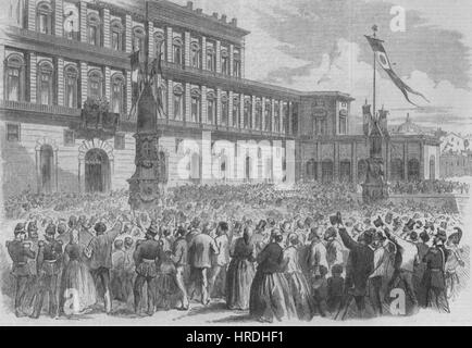 Le roi Victor Emmanuel II d'Italie à la Palais Pitti Banque D'Images