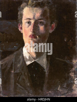 Edvard Munch - l'auto-portrait (1882-1883) Banque D'Images