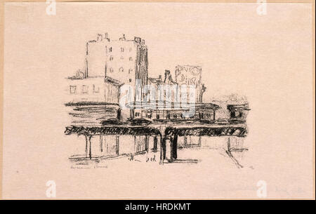 Le travail graphique de Hermann Struck de JMBerlin en 2002 illustre les techniques d'impression modernes, en se concentrant sur le détail et l'intensité typiques du style de Struck. La pièce reflète sa maîtrise de la gravure et son approche émotionnelle des sujets contemporains. Banque D'Images