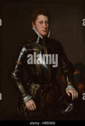 Cercle d'Antonis Mor van Dashorst - Portrait d'un homme en armure - 78.PA.260 - J. Paul Getty Museum Banque D'Images