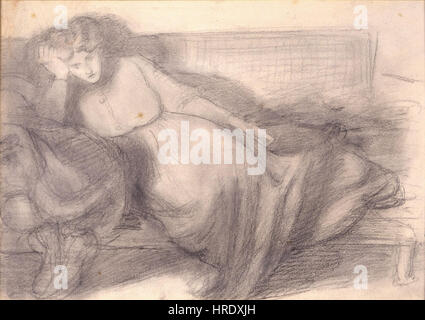 Dante Gabriel Rossetti - Mme William Morris (circa 1870) Banque D'Images