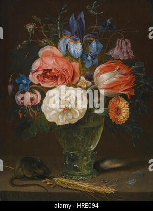 Une nature morte de fleurs dans un Roemer (Peeters) Banque D'Images