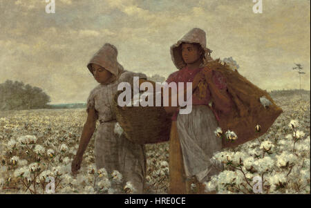 Winslow Homer - Les cueilleurs de coton (1876) Banque D'Images