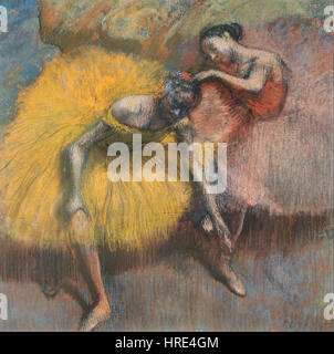 Edgar Degas - Deux danseuses jaunes et roses - Google Art Project Banque D'Images