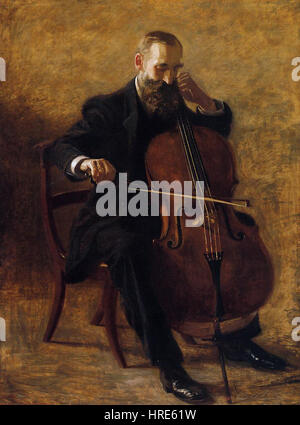 Le violoncelliste Thomas Eakins, 1896 Banque D'Images