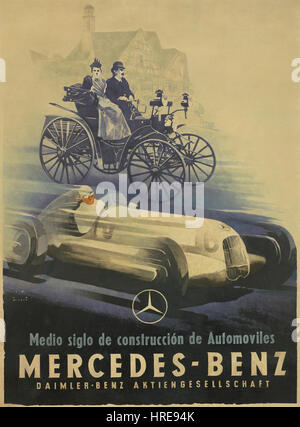 Jupp Wiertz Mercedes-Benz poster 1935 Banque D'Images